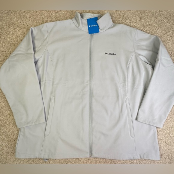 Columbia Women’s 3X Herald Square Softshell Light Blue Lined Jacket Coat • NEW - Picture 1 of 10